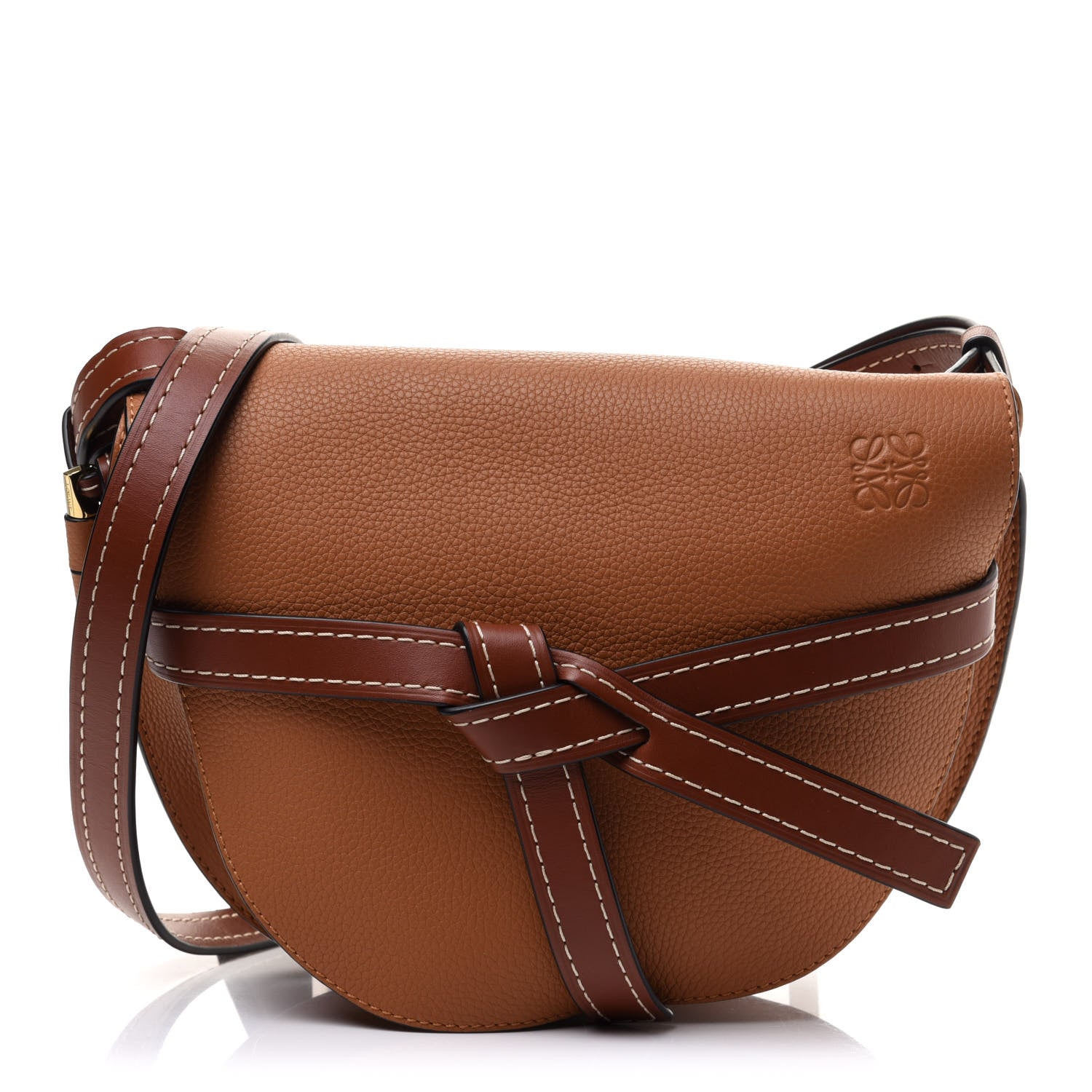 Loewe Grained Calfskin Small Gate Crossbody Bag Caramel Pecan 1 of 10