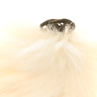 Chanel Lapin Rabbit Fur CC Bracelet White Black 5 of 5