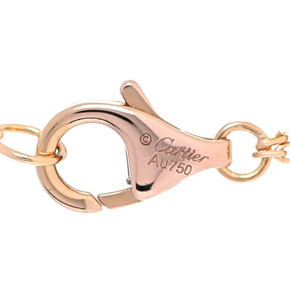 Cartier 18K Pink Yellow White Gold Trinity Double Chain Pendant Necklace 5 of 6