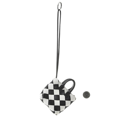 Bottega Veneta Nappa Intrecciato Maxi Cabat Bag Charm Black White 2 of 5