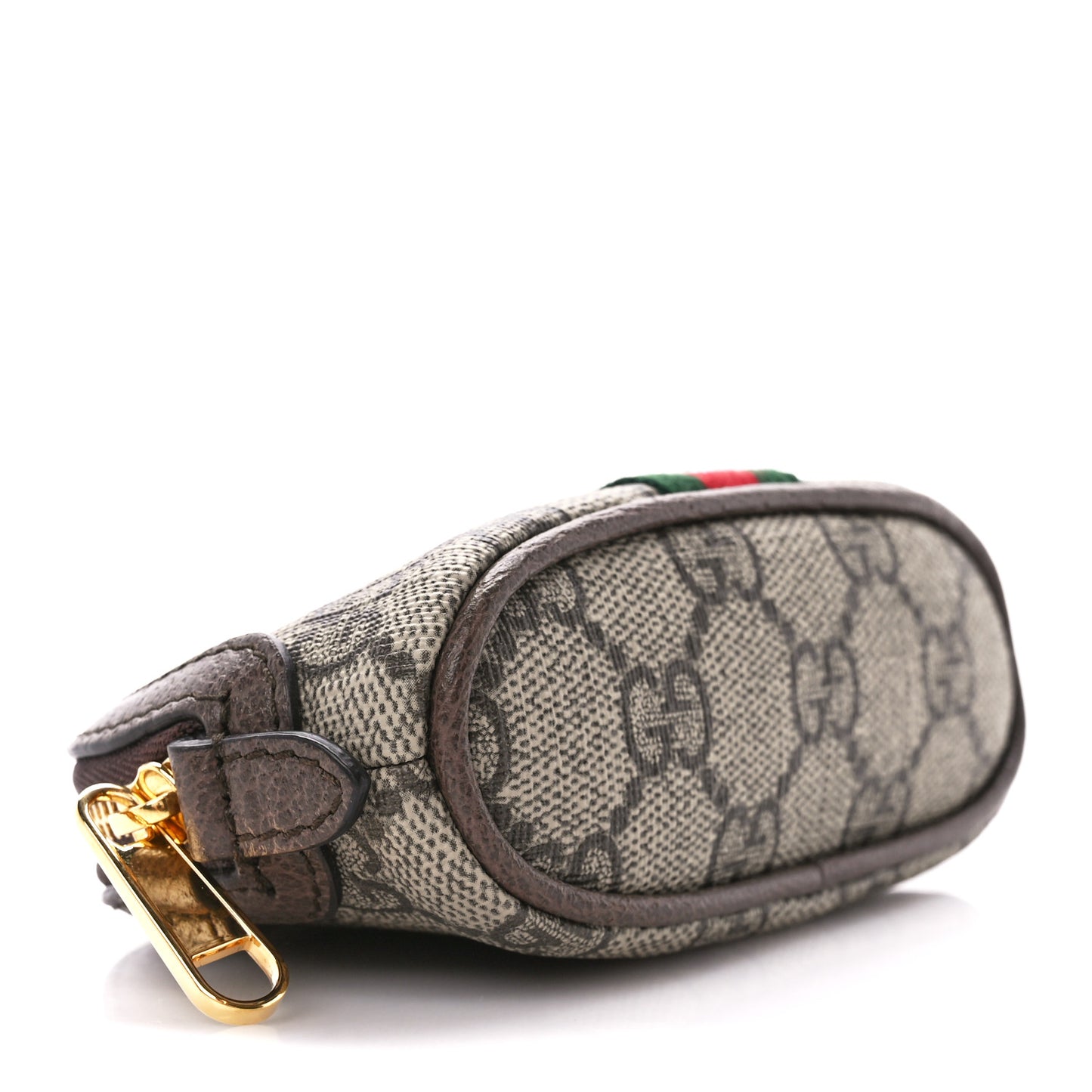 GG Supreme Monogram Web Ophidia Dome Key Pouch Beige New Acero