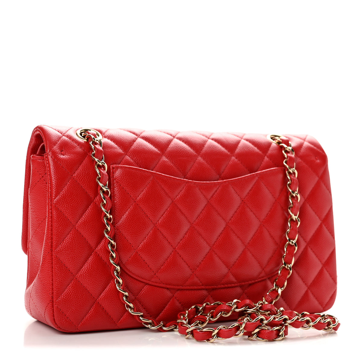 Chanel Caviar Quilted Medium Double Flap Red 3 of 13