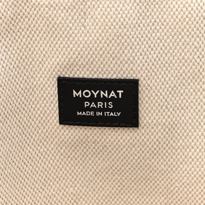 Moynat Grained Calfskin Canvas 1920 Oh! Tote Ruban GM Carbon Silver 5 of 9