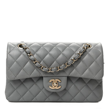 Chanel Caviar Quilted Small Double Flap Grey 1 of 9