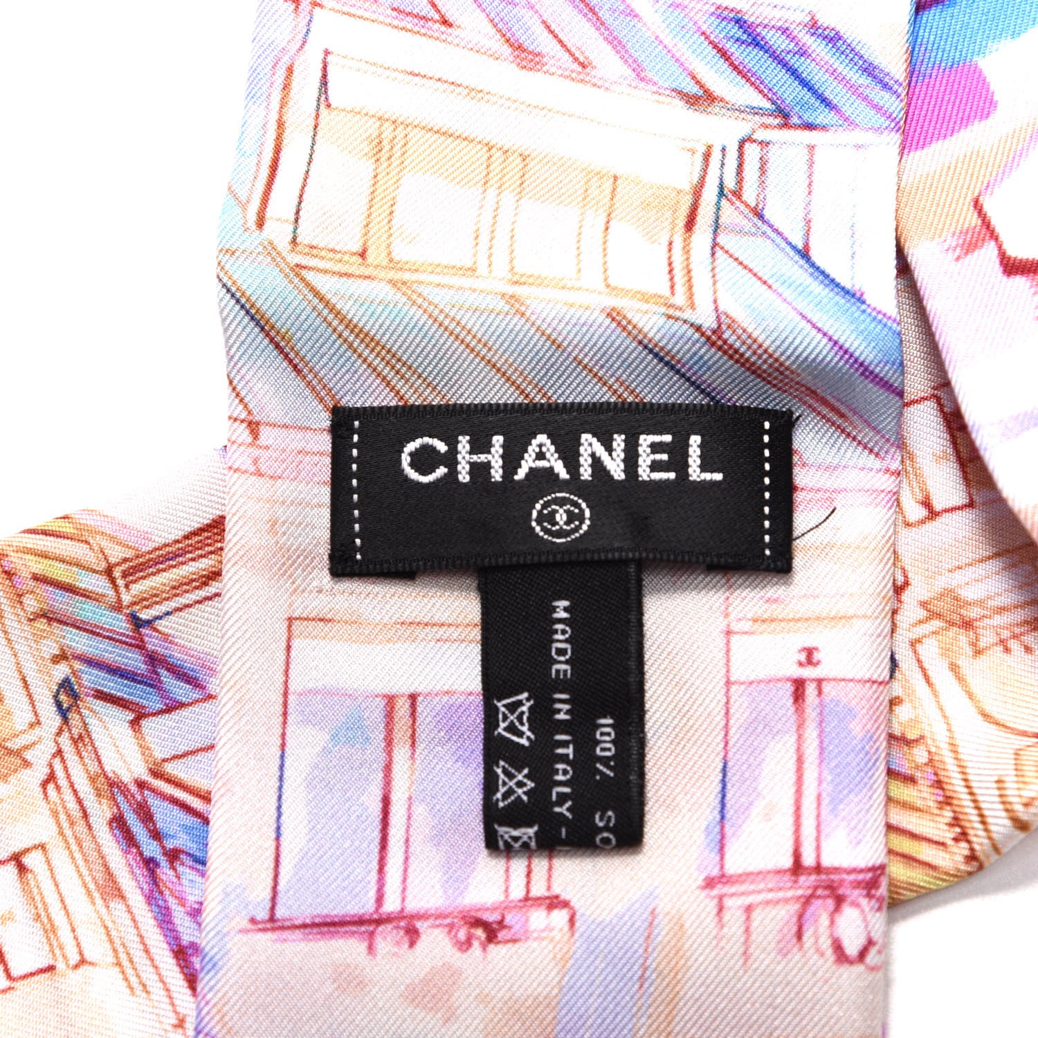 Chanel Silk Twill Slim Bandeau Scarf Rose 2 of 2