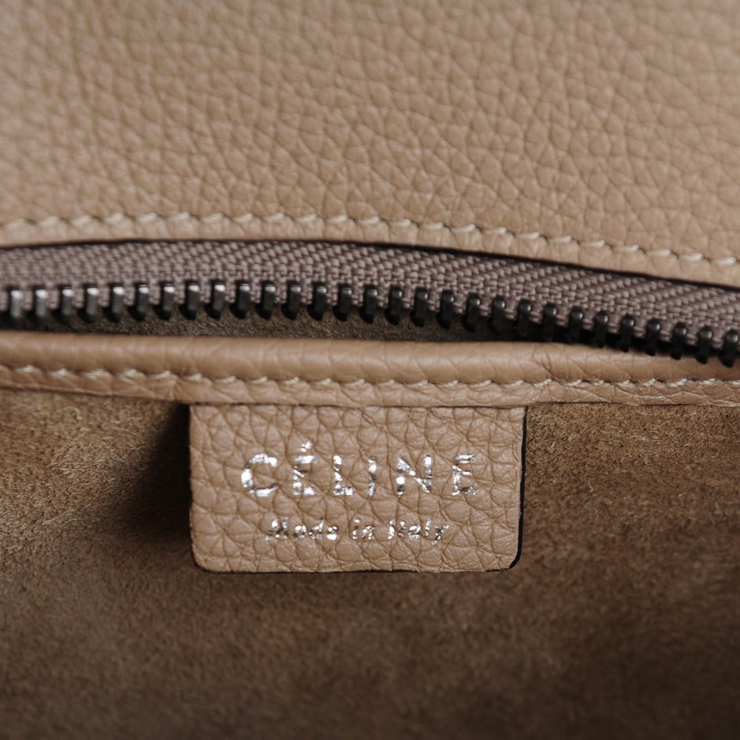 Drummed Calfskin Nano Luggage Dune