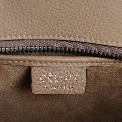 Celine Drummed Calfskin Nano Luggage Dune 6 of 7