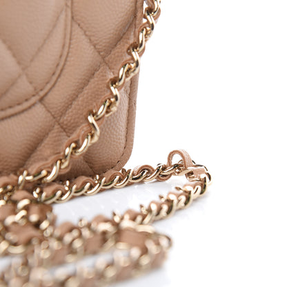 Chanel Caviar Quilted Wallet On Chain WOC Beige 12 of 13
