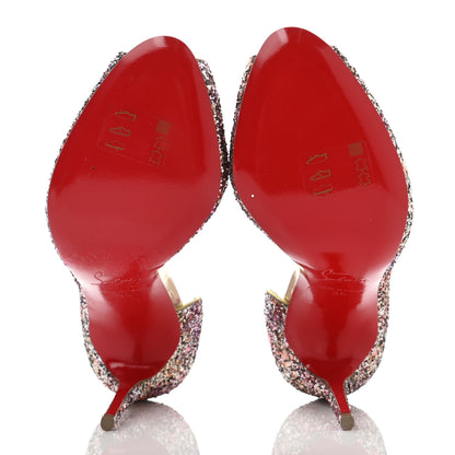 Christian Louboutin Glitter Demi You 100 Pumps 35 Rosette Gold 5 of 7