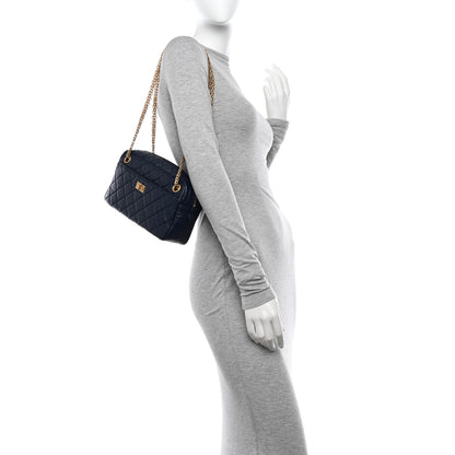 Chanel Aged Calfskin Quilted Medium Reissue Camera Case Navy 2 of 11