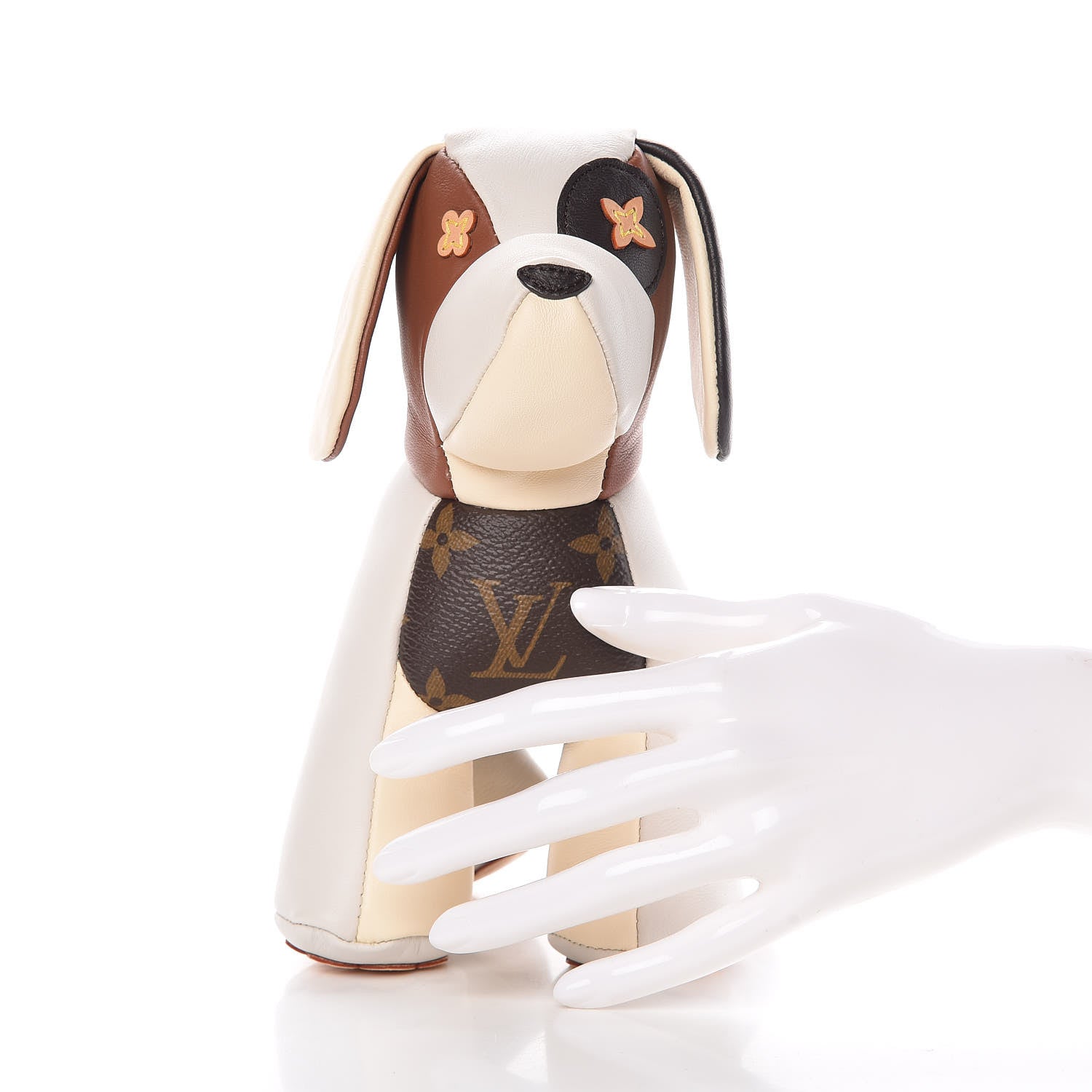 Louis Vuitton Calfskin Monogram Doudou Oscar Dog Beige 2 of 8