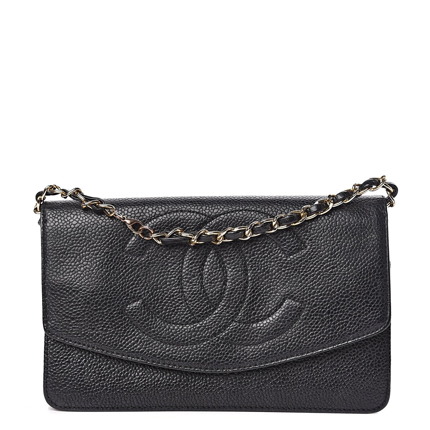 Chanel Caviar Timeless CC Wallet On Chain WOC Black 1 of 18