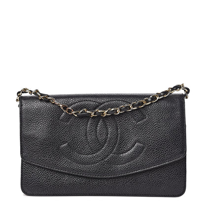 Chanel Caviar Timeless CC Wallet On Chain WOC Black 1 of 18