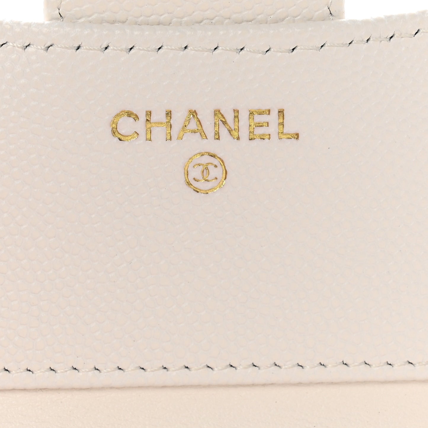 Caviar Quilted Compact Flap Wallet White