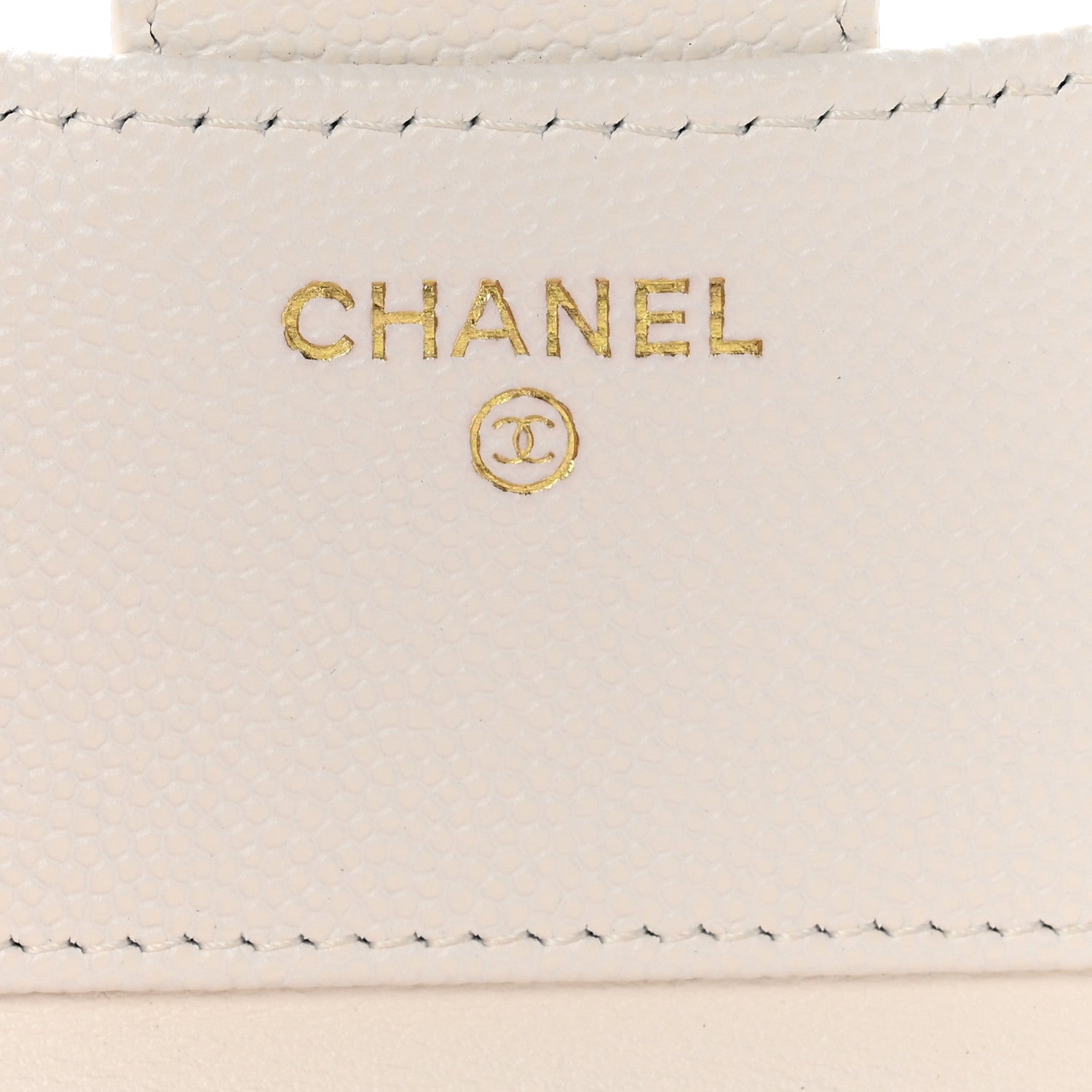Chanel Caviar Quilted Compact Flap Wallet White 6 of 10