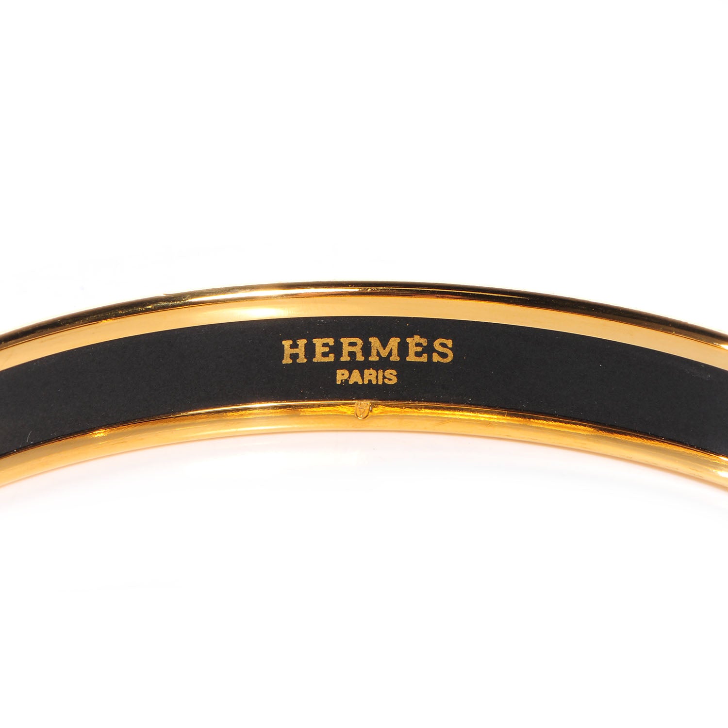 Hermes Enamel Printed Narrow Lion Bracelet 70 4 of 5