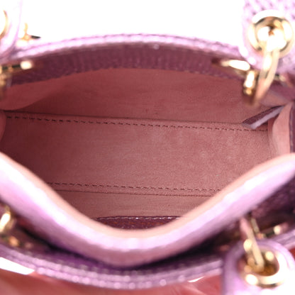 Christian Dior Metallic Karung Micro Lady Dior Light Purple 5 of 9