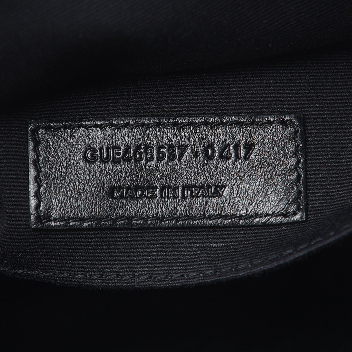 Cracked Shiny Calfskin Matelasse Monogram Lou Camera Bag Black