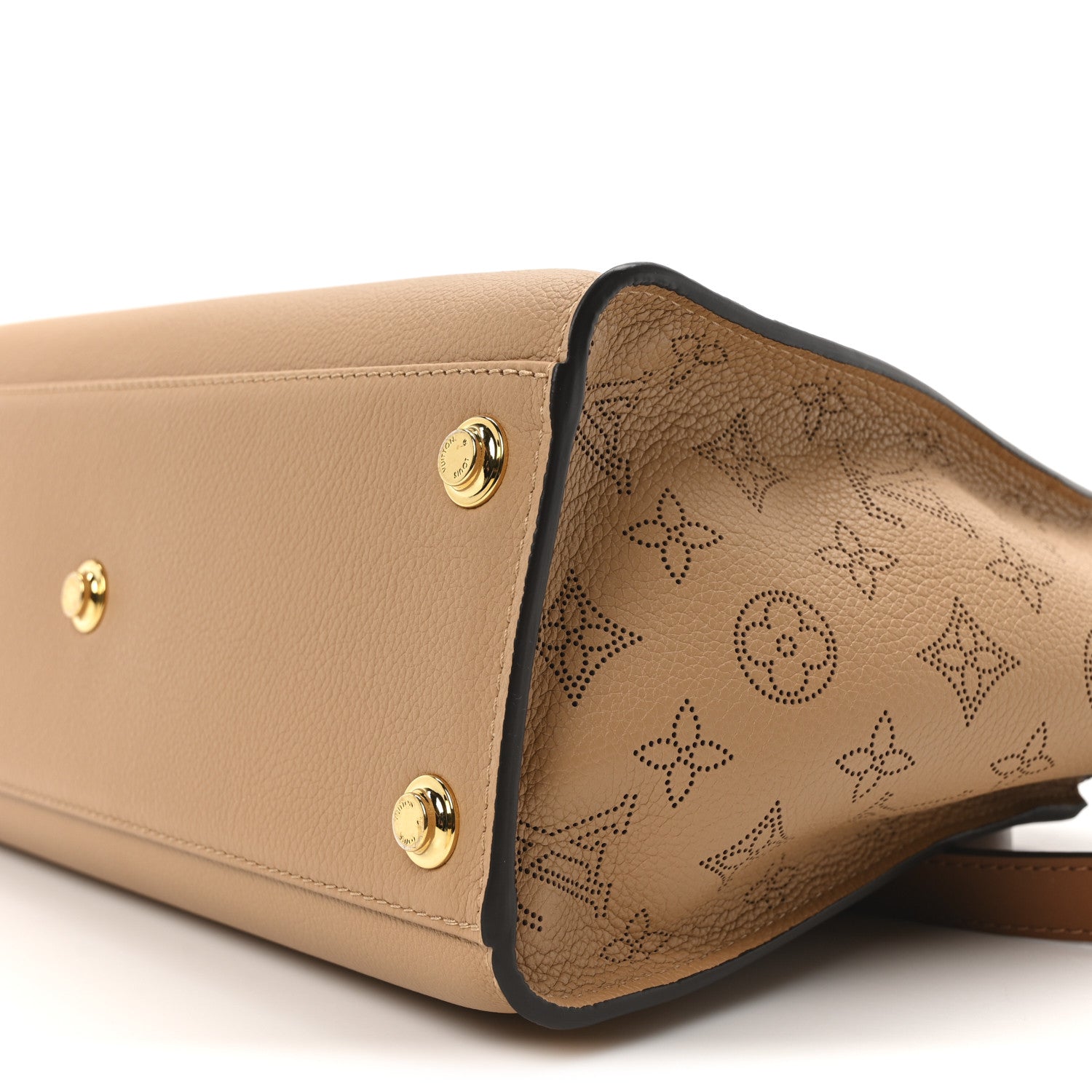 Louis Vuitton Calfskin Snakeskin Monogram On My Side MM Arizona Beige 9 of 9