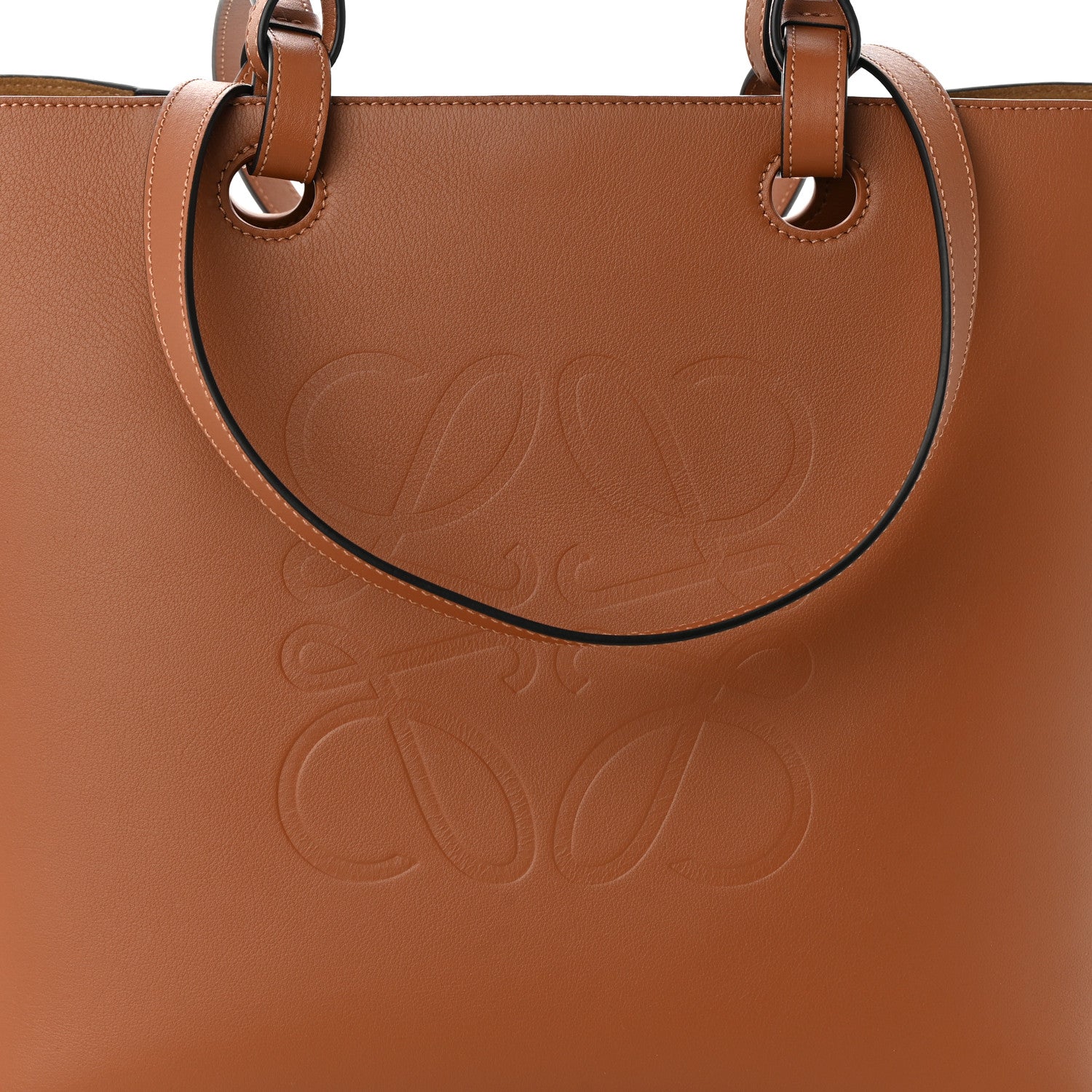 Loewe Smooth Calfskin Small Anagram Tote Tan 8 of 10