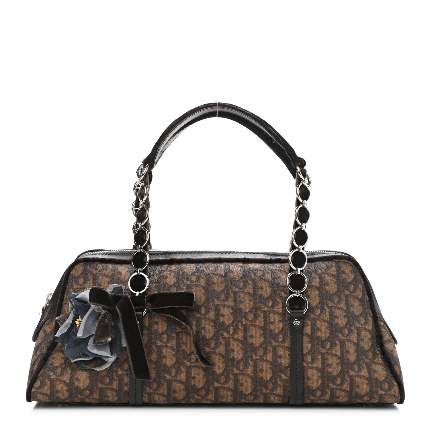 Christian Dior Monogram Trotter Romantique Boston Bag Brown 1 of 14