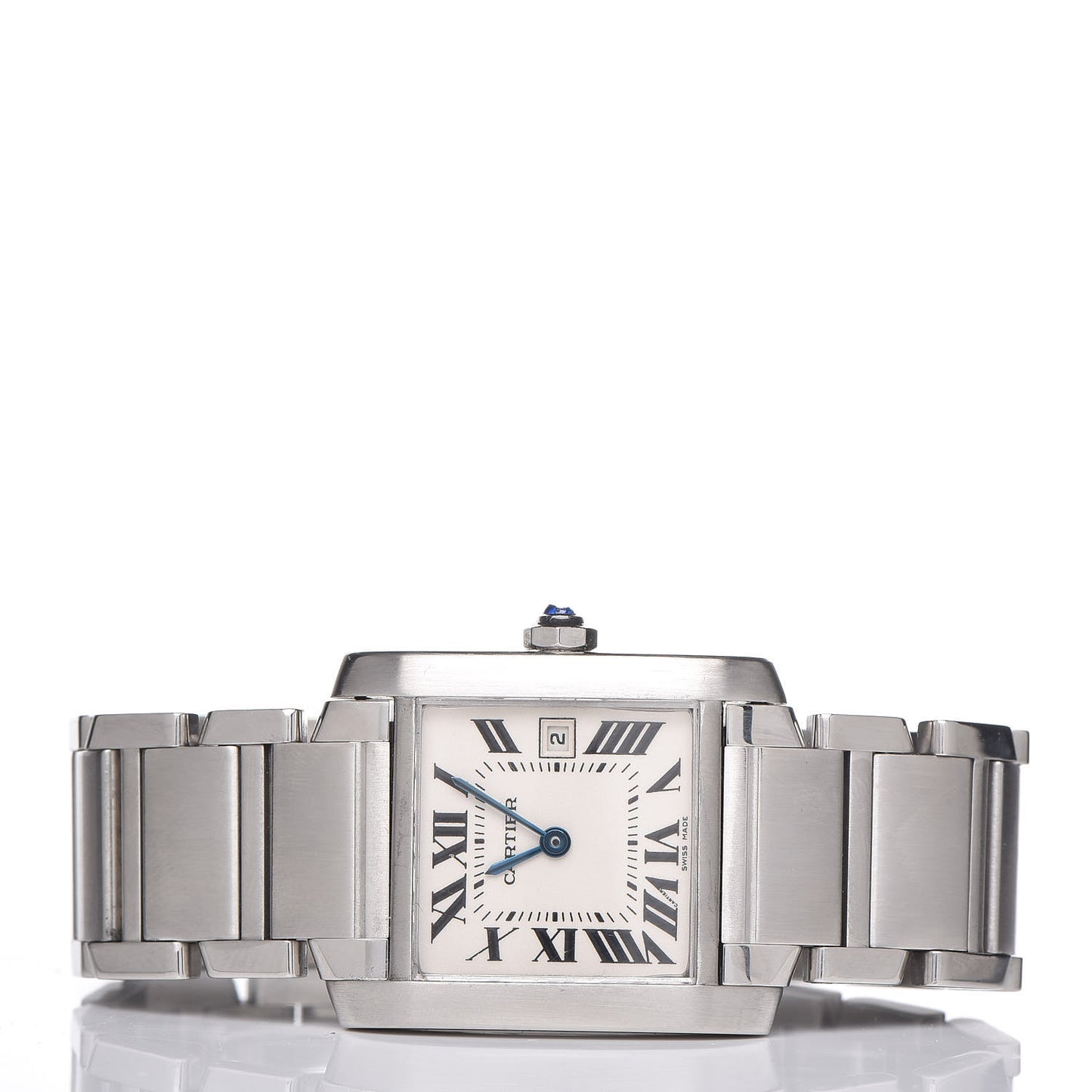 Stainless Steel 25mm Tank Francaise Quartz Watch