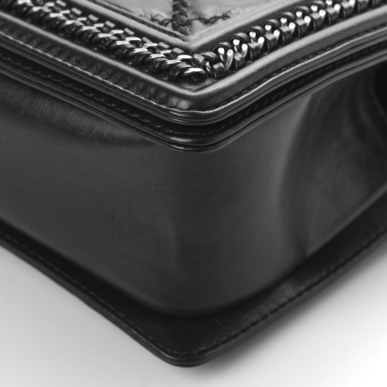 Chanel Calfskin Quilted Medium Top Handle Boy Flap Black 10 of 13