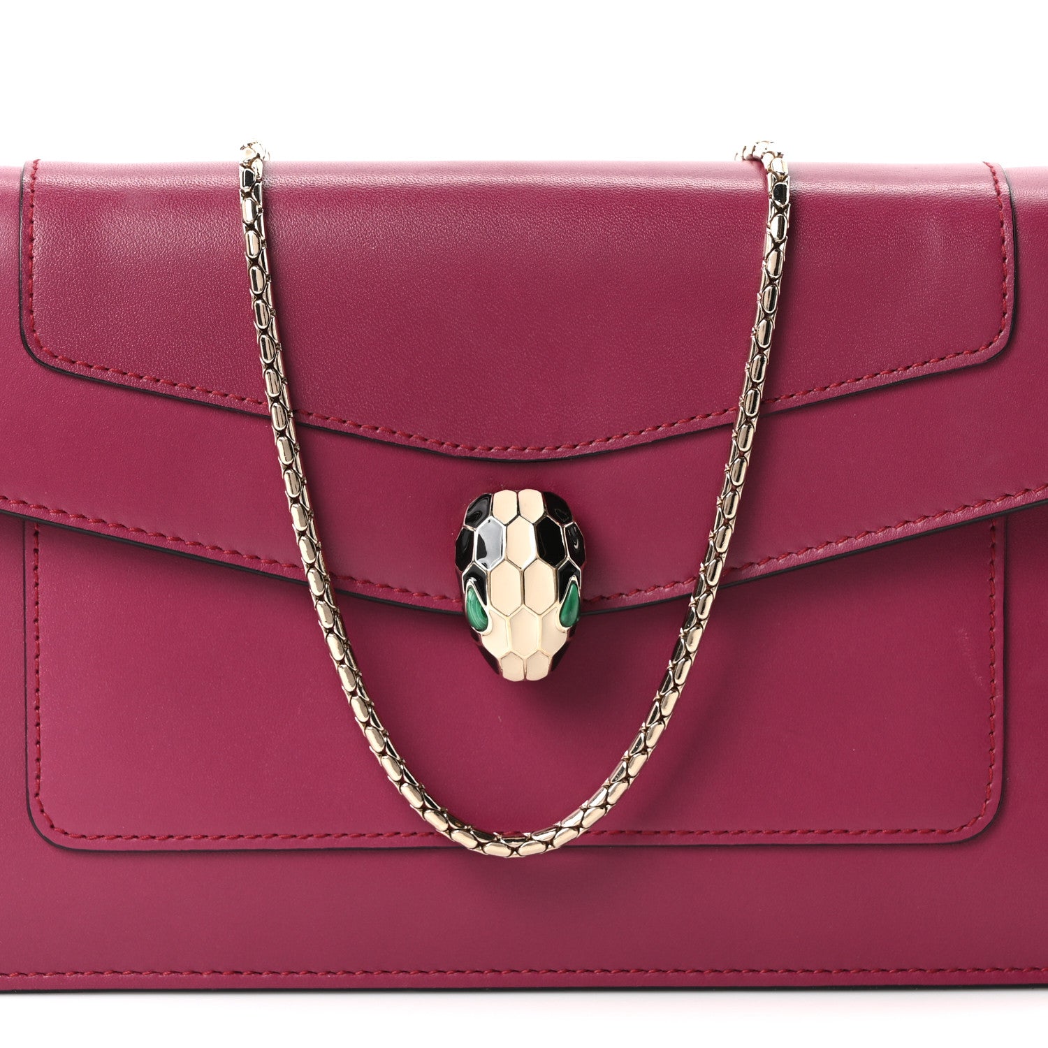 Bulgari Calfskin Serpenti Forever Crossbody Bag Plum 8 of 10