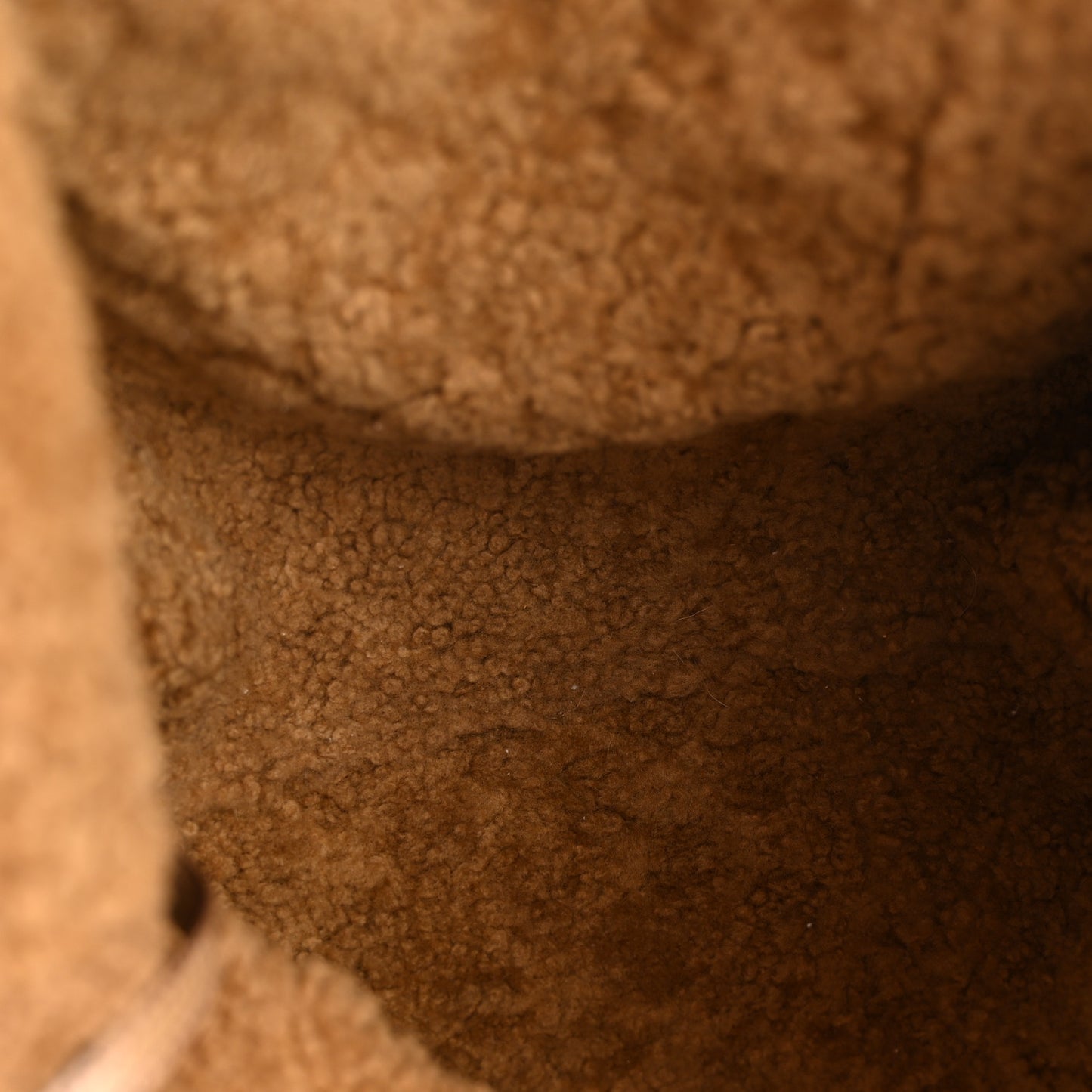 Suede Shearling Guccissima Large Jolicoeur Tote Tan