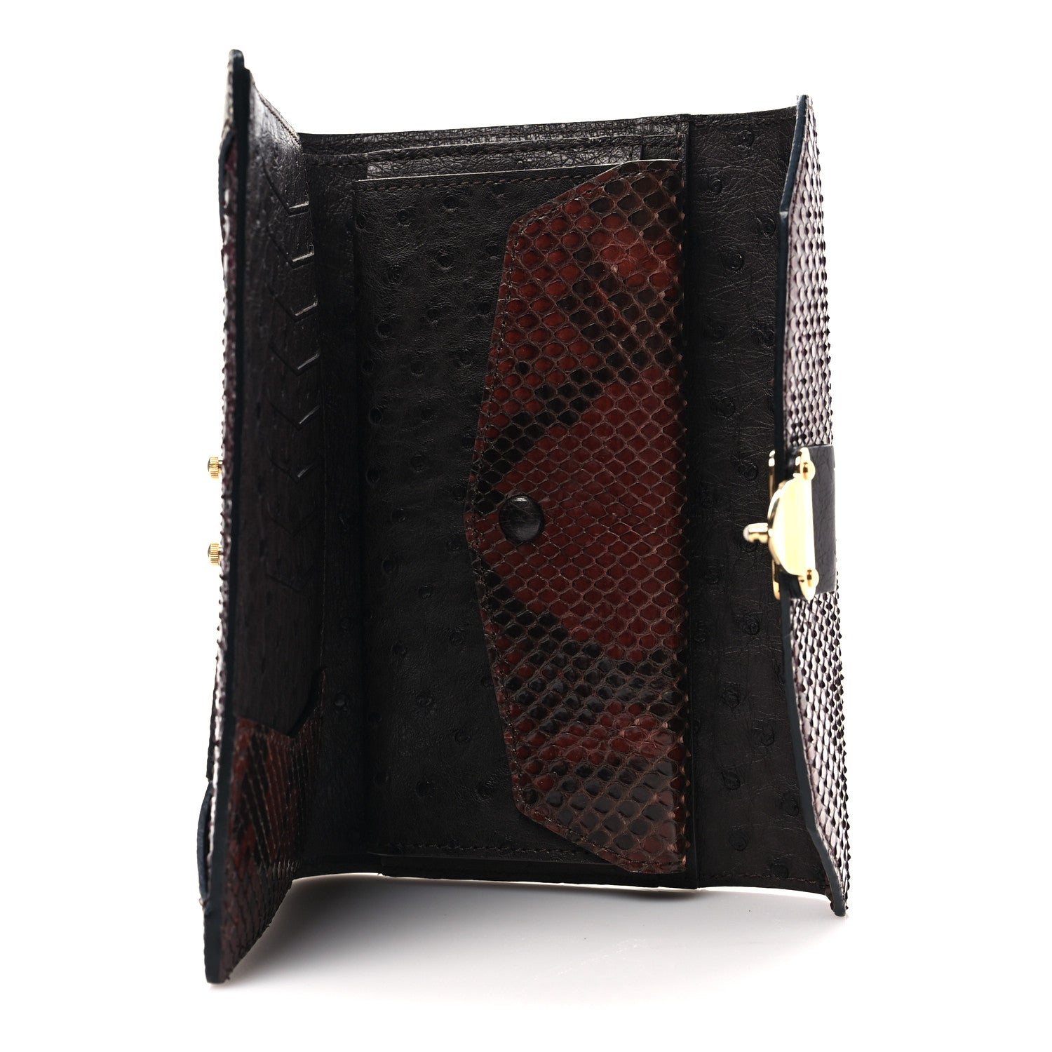 Louis Vuitton Monogram Python Ostrich Lizard Majestueux Wallet 5 of 7