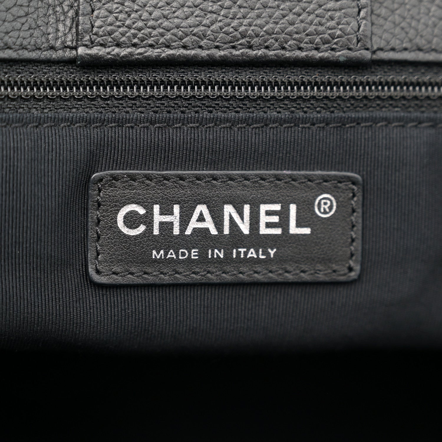 Chanel Calfskin Cerf Executive Shopper Tote Black 7 of 14