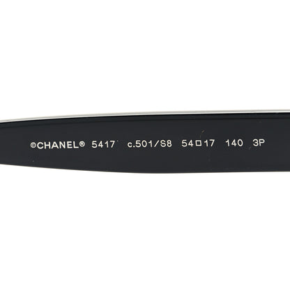 Chanel Acetate Polarized Square Sunglasses 5417 Black 5 of 9