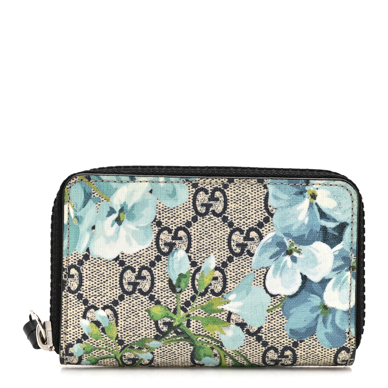 GUCCI 花柄 ブルームス　ケース Gucci GG Supreme Monogram Blooms Zip Around Card Case Wallet Beige