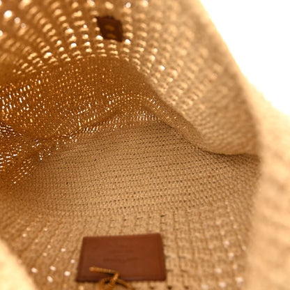 Saint Laurent SAINT LAURENT Raffia Monogram Le 5 A 7 Hobo Natural 5 of 9