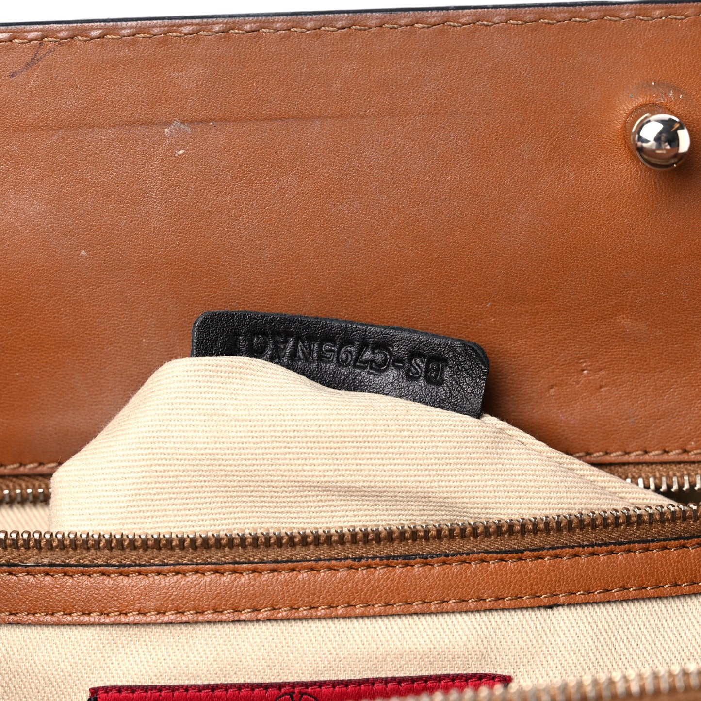 Vitello Lace Demetra Satchel Cognac