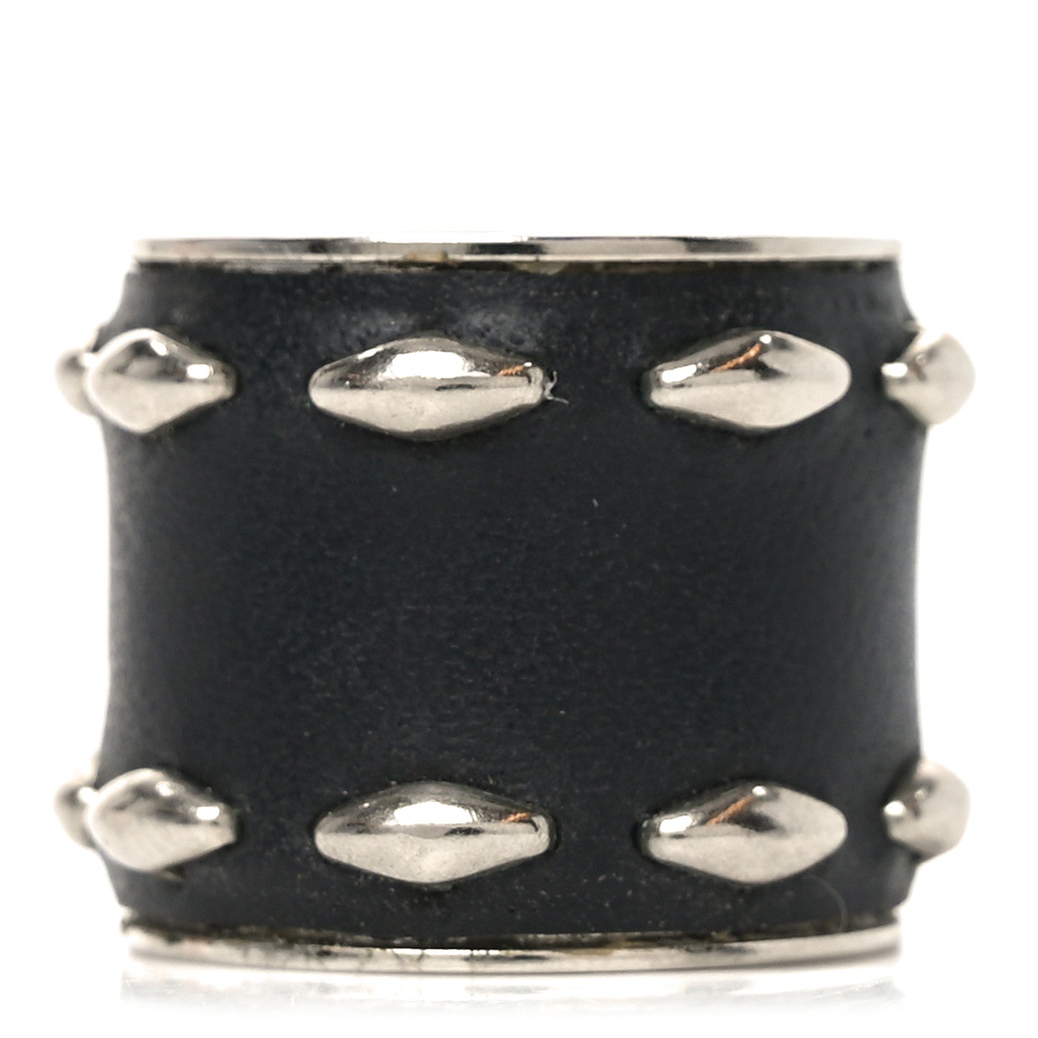 Louis Vuitton Calfskin Ring M Black Silver 2 of 6