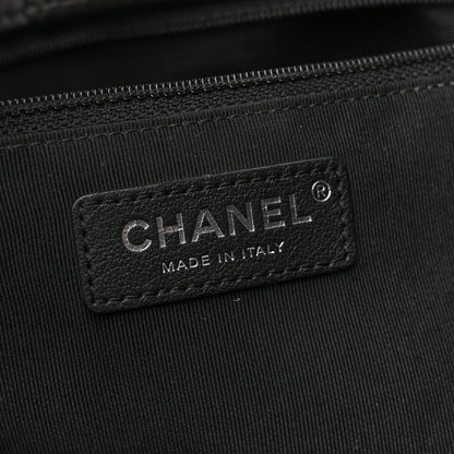 Chanel Calfskin Quilted Large CC Shopping Tote Black 6 of 12