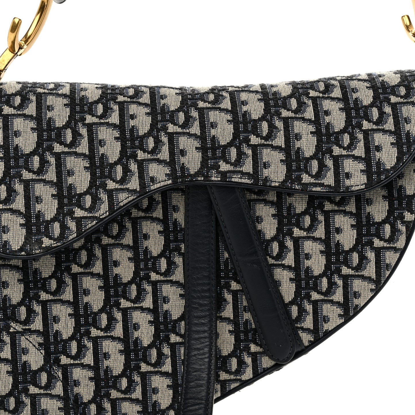 Oblique Saddle Bag Blue