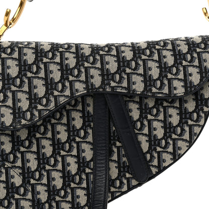 Christian Dior Oblique Saddle Bag Blue 8 of 10