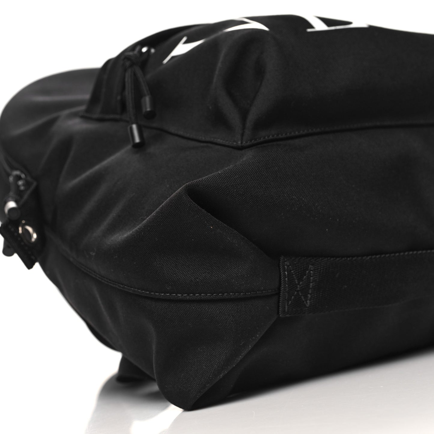 Nylon VLTN Logo Patch Backpack Black