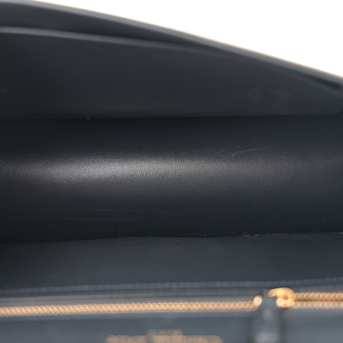 Metallic Patent Micro-Cannage Medium Diorama Flap Bag Gold