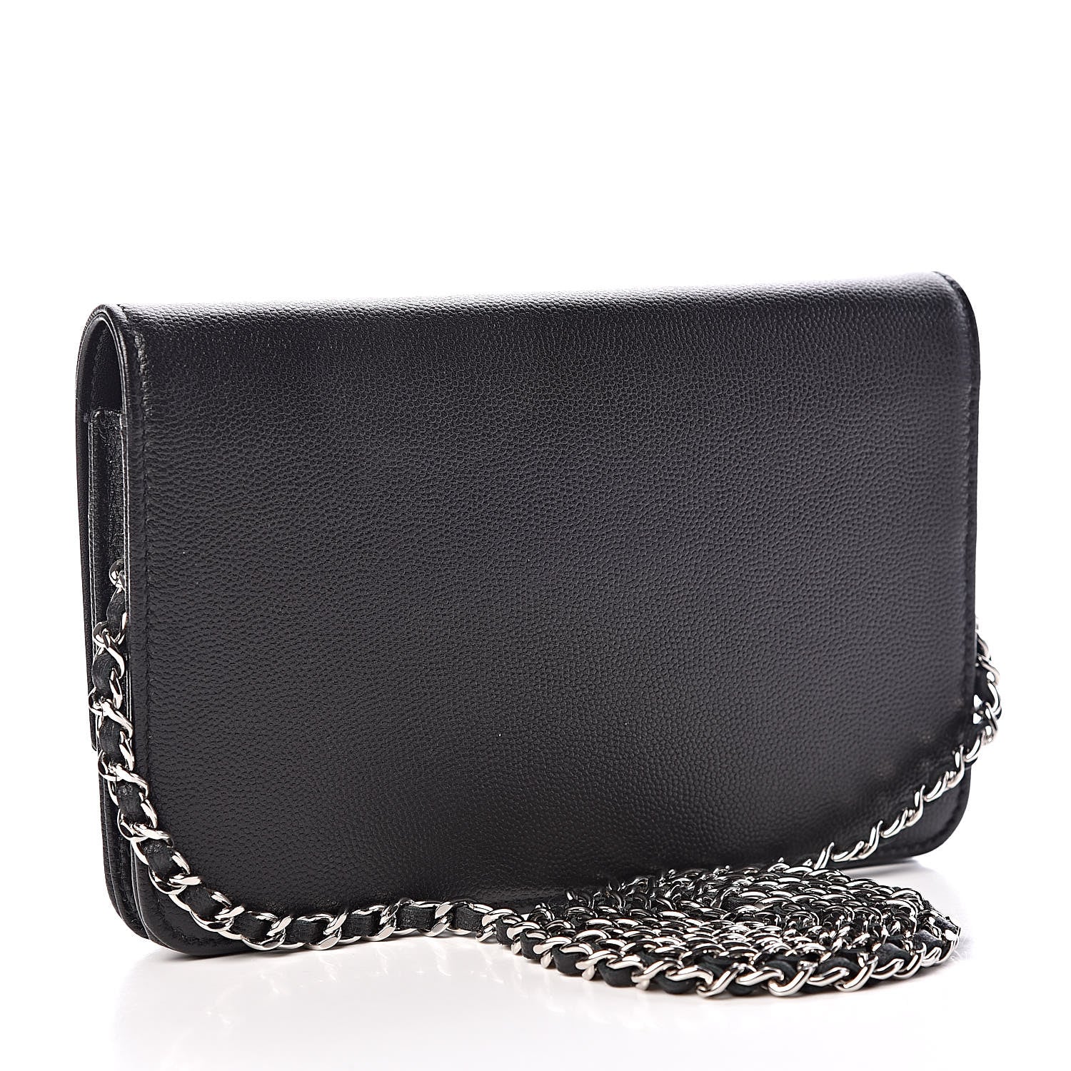 Chanel Caviar Sevruga Wallet On Chain WOC Black 3 of 11