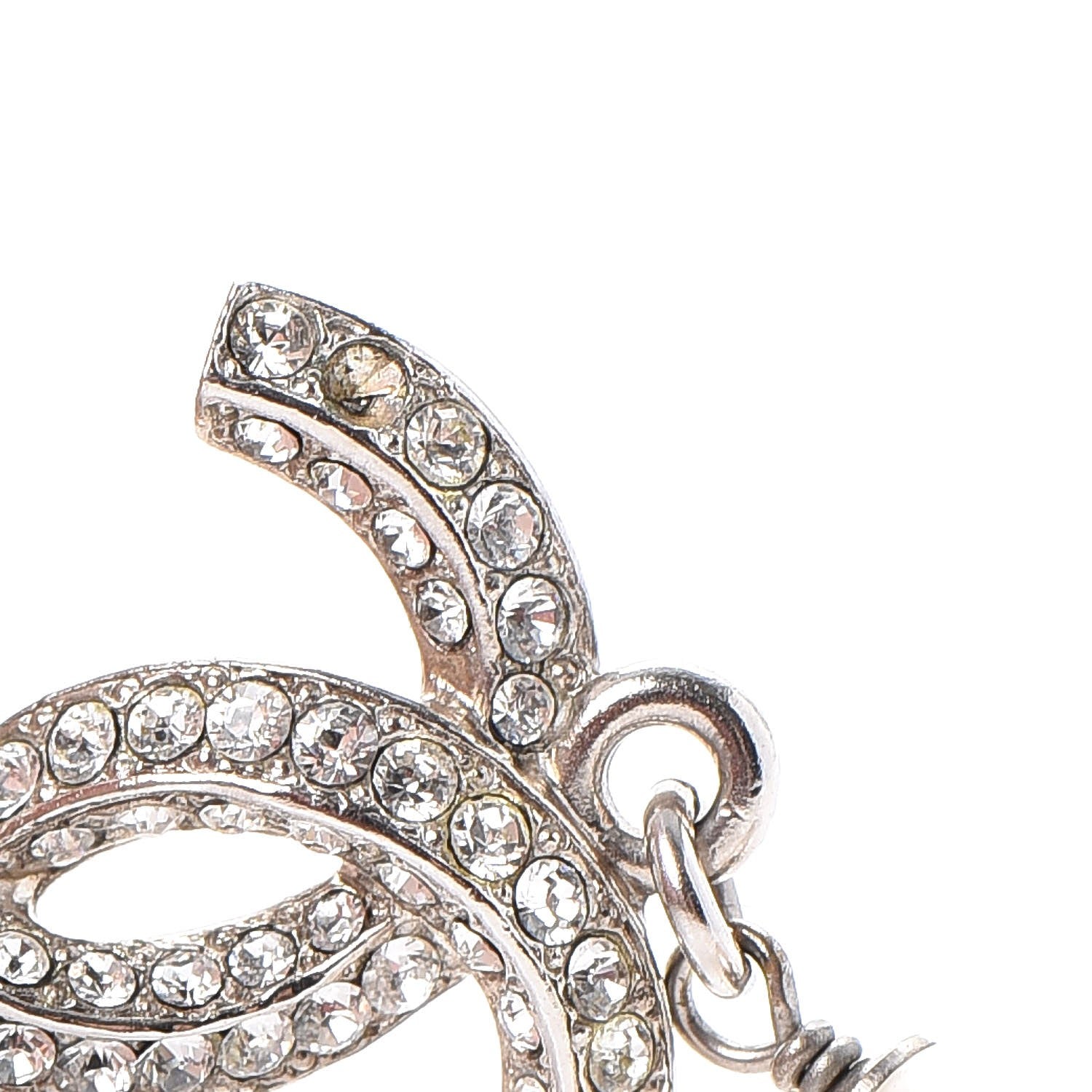 Chanel Pearl Crystal CC Drop Necklace 7 of 8