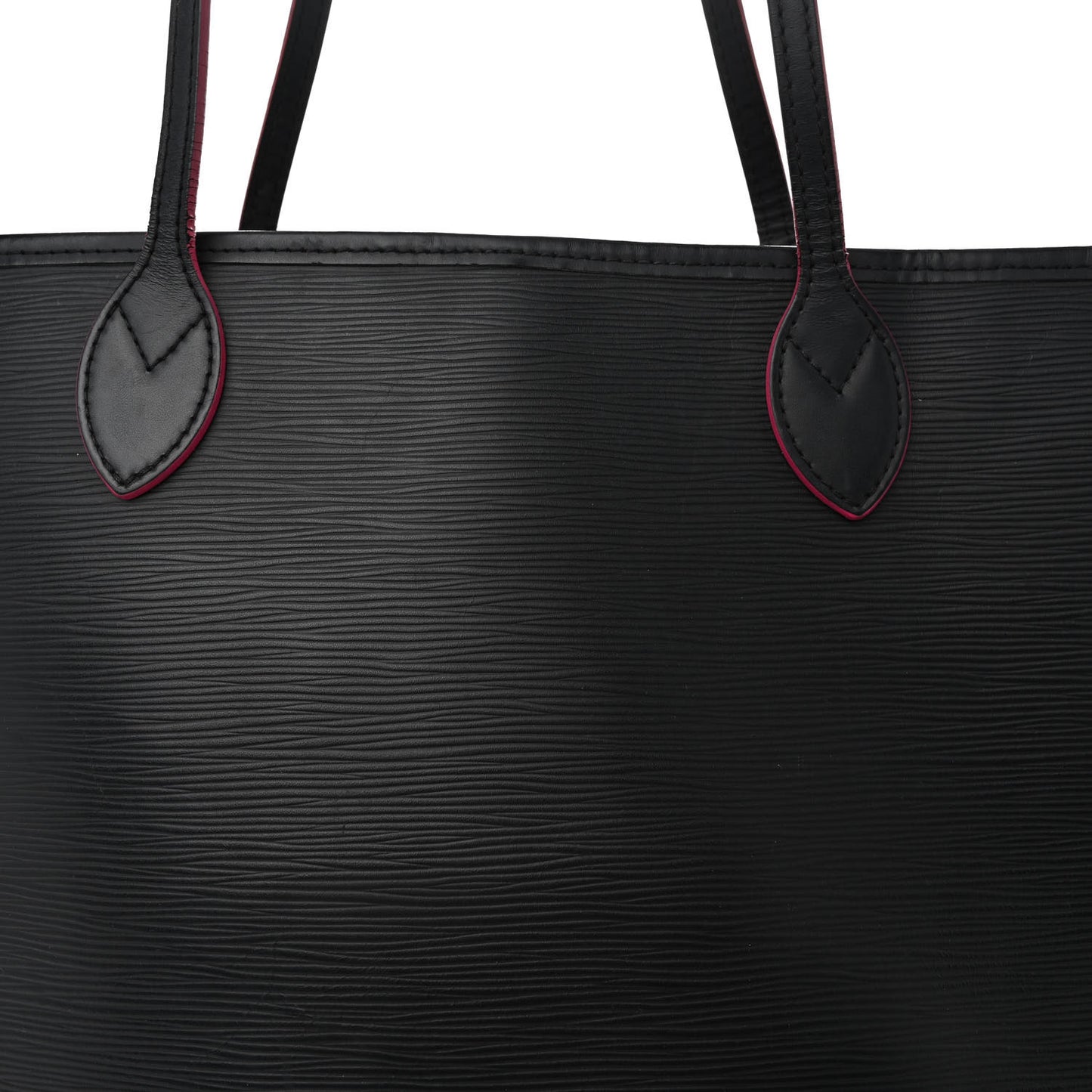 Epi Neverfull MM Black Hot Pink