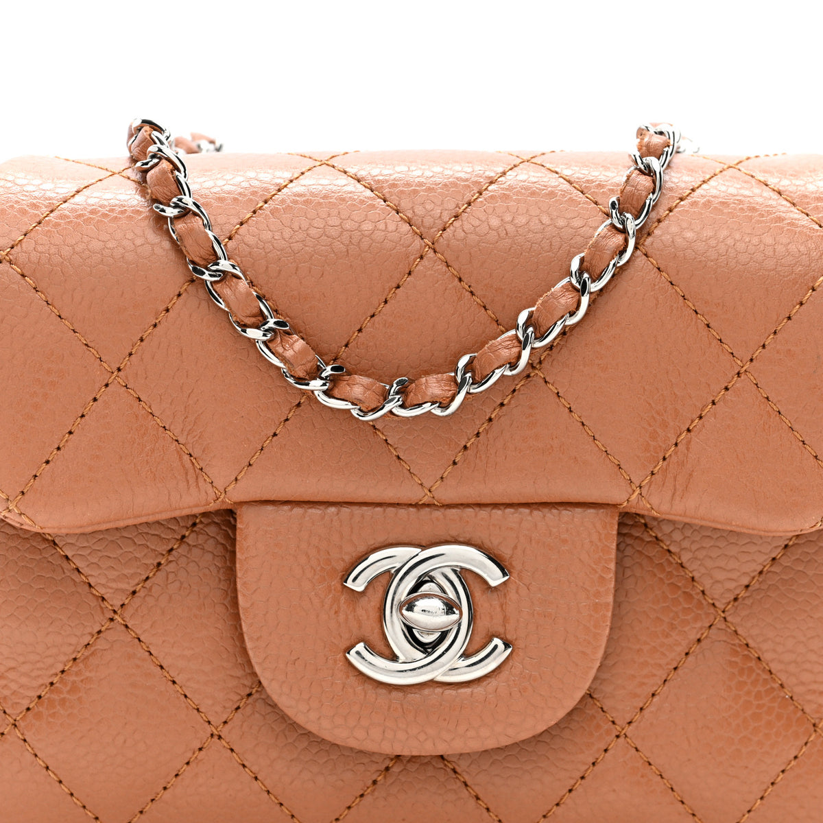 Chanel Caviar Quilted New Mini Flap Brown 8 of 10