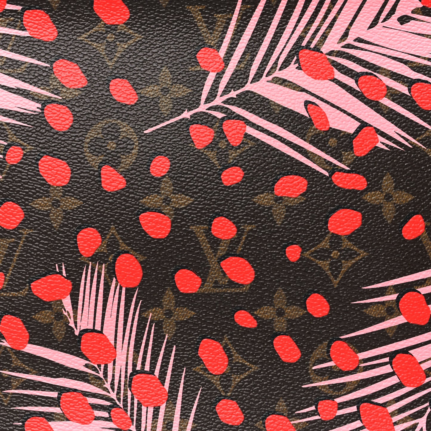 Monogram Jungle Dots Toiletry Pouch 26 Sugar Pink Poppy