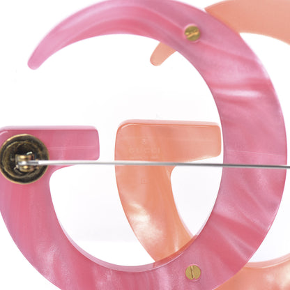 Gucci Resin Double G Brooch Rose Salmon 4 of 5