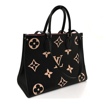 Louis Vuitton Empreinte Monogram Giant Onthego MM Black Beige 3 of 9