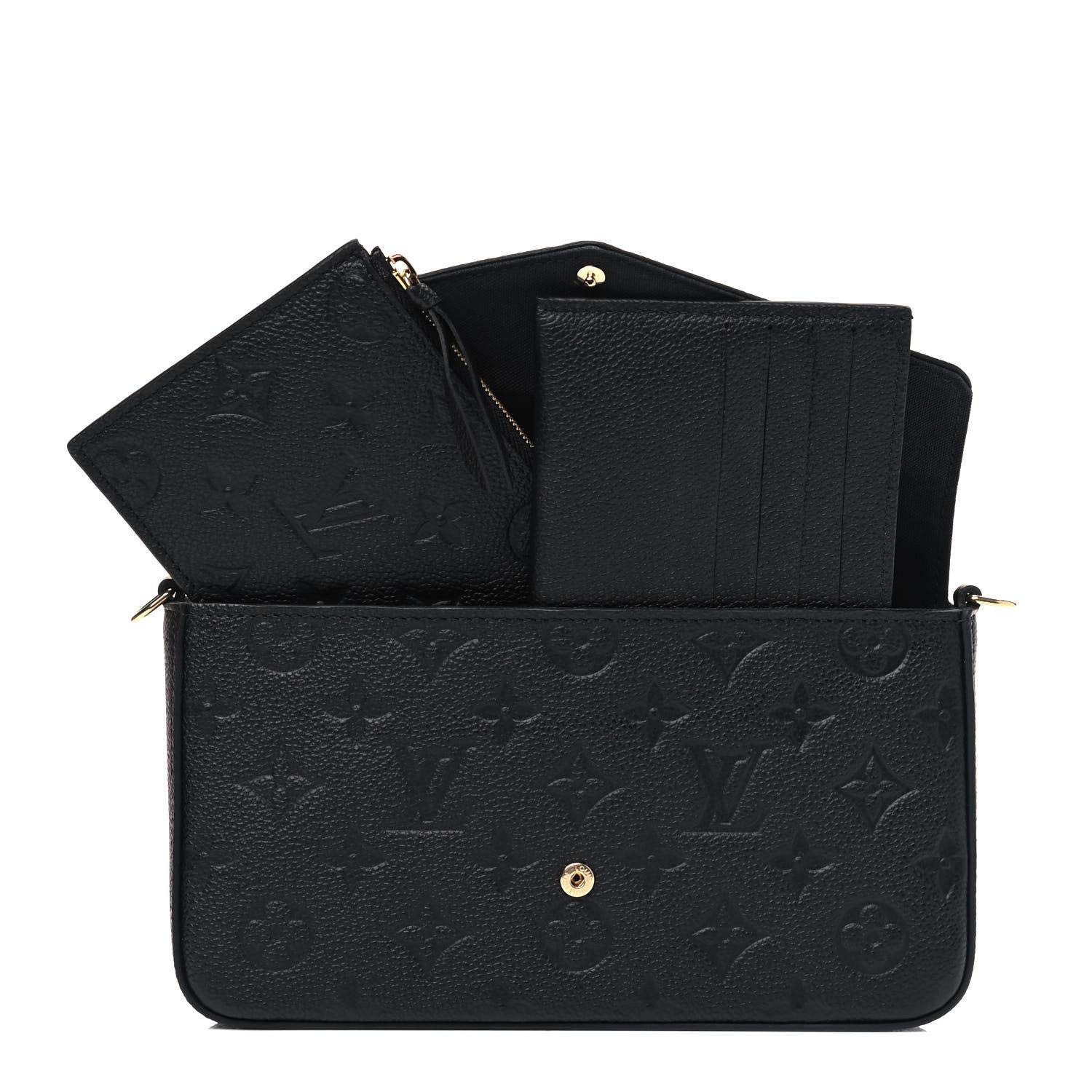 Louis Vuitton Empreinte Pochette Felicie Chain Wallet Black 5 of 5