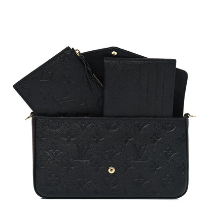 Louis Vuitton Empreinte Pochette Felicie Chain Wallet Black 5 of 5